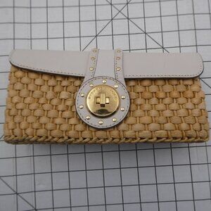 Michael Kors Straw Clutch Purse/Bag